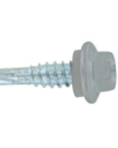 Screw, 6.3mm x 22mm, Hex. Washer Head, Stitch, w/Neop., Dacr